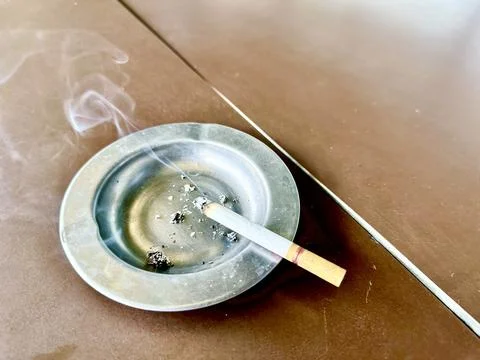 Cigarette on an astray at Jakarta Foto stock