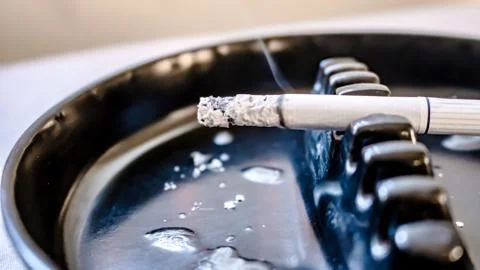 Cigarette on astray Stock Photos