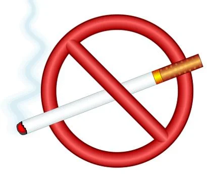 Cigarette ban sign 스톡 일러스트