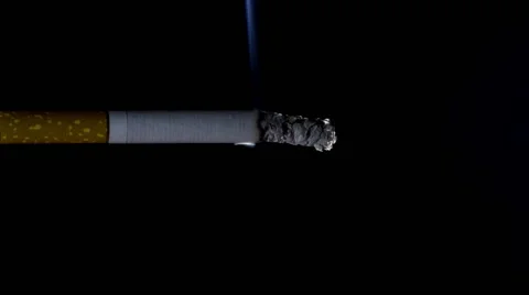 Cigarette on a black background, smoking Vidéo 55489031