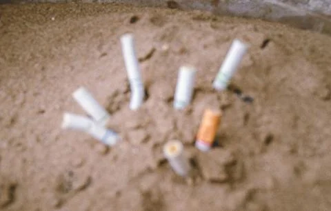 Cigarette blur Focus. Stock Photos