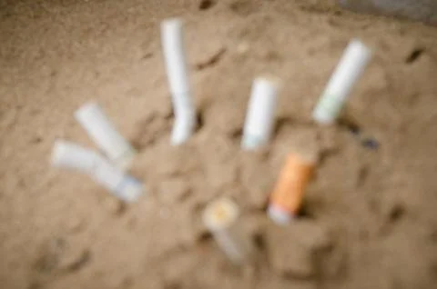 Cigarette blur Focus. Stock Photos