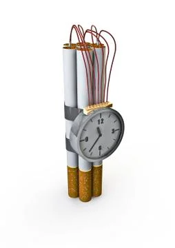 Cigarette bomb Stock Illustration