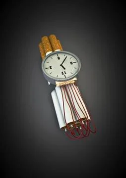 Cigarette bomb Ilustração Stock