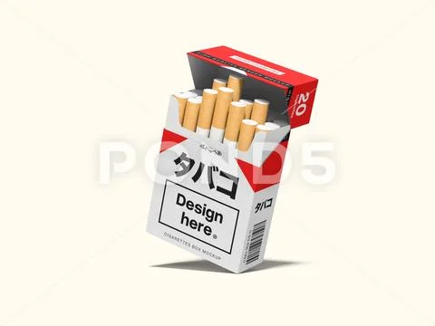 Cigarette Box 3D Mockup Template PSD