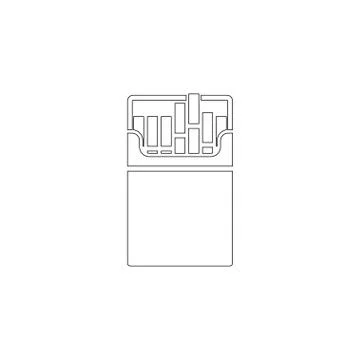 Cigarette box. flat vector icon Stock Illustration