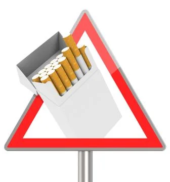 The cigarette box Stock Illustration