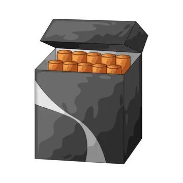 Cigarette box illustration Ilustração Stock