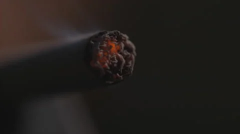 Cigarette Burning Macro Slow Motion Stock Footage 63624201