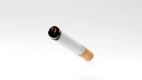 Cigarette burns up, Timlapse 25x speed, 30 sec, 1080p, top Stock Footage 81250404
