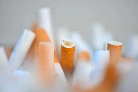 Cigarette butts Stock Photos