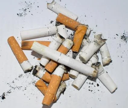  Cigarette butts Stock Photos