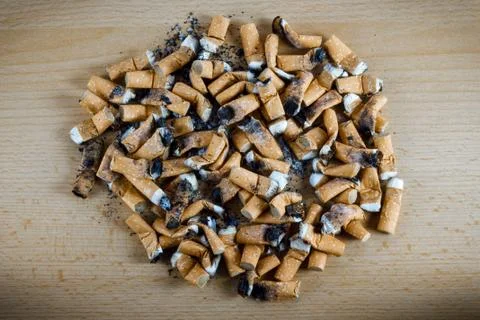 Cigarette butts Stock Photos