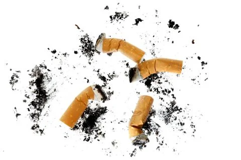 Cigarette butts Stock Photos