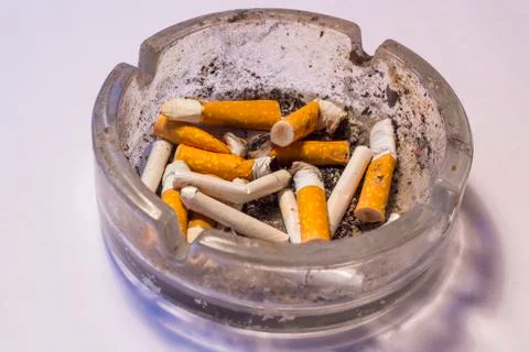 Cigarette butts Stock Photos