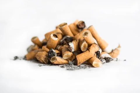 Cigarette butts Foto stock