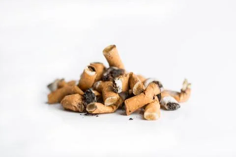 Cigarette butts Stock Photos