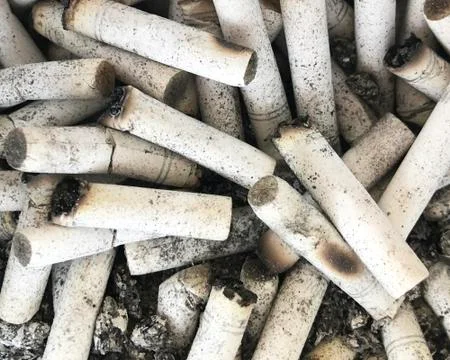 Cigarette butts Stock Photos