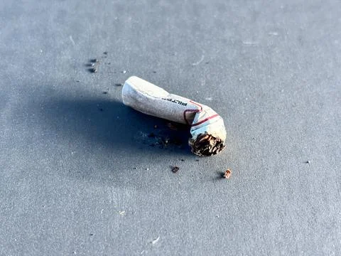 Cigarette butts Stock Photos