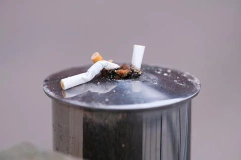 Cigarette butts Stock Photos