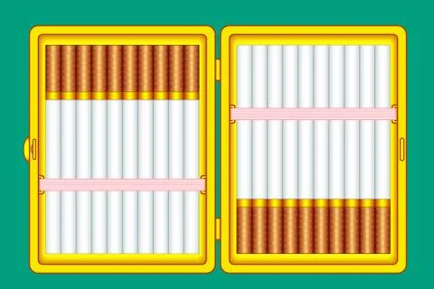 Cigarette case illustration 스톡 일러스트