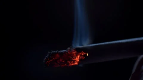 Cigarette Close Up Inhale Exhale Stock Footage 248167849