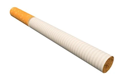 Cigarette closeup, 3D rendering Stock Illustration