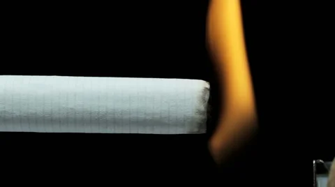 Cigarette closeup, macro, on a dark background Stock Footage 61246266