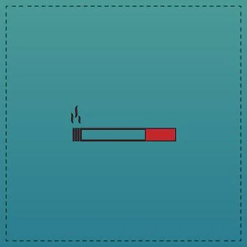 Cigarette computer symbol Stock Illustration