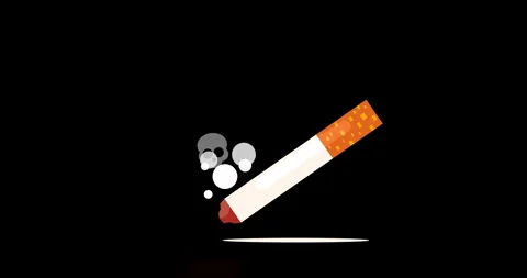 Cigarette emits smoke Stock Footage 334238576