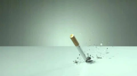 Cigarette falls down - High Speed 1050fps Stock Footage 11611804