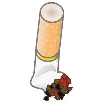 Cigarette finish end ash filter quit illustration Illustrazione stock