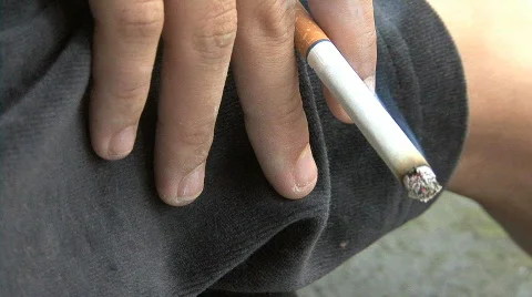 Cigarette In Hand 2 Stock Footage 129472