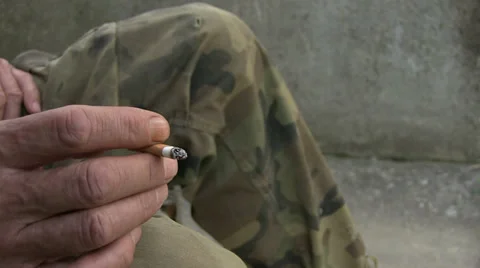 Cigarette in hand Stock Footage 36525709