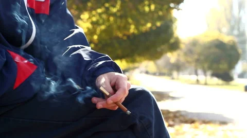 Cigarette in Hand Video stock 42852220