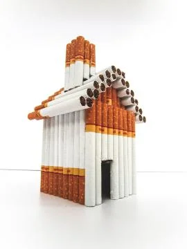 Cigarette House Model Stock Photos