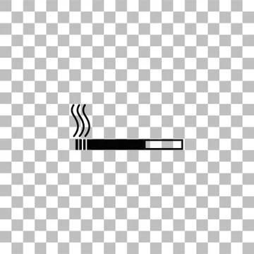 Cigarette icon flat Stock Illustration