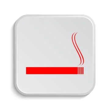 Cigarette icon. Internet button on white background.. Stock Illustration