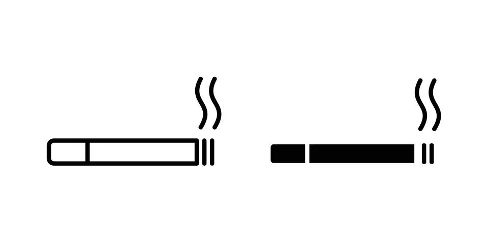 Cigarette icon vector symbol graphics Stock Illustration