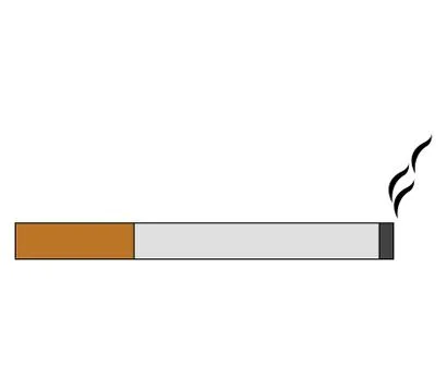 Cigarette icon on white background Stock Illustration