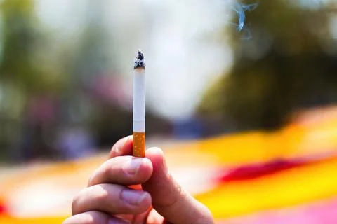 The cigarette isolated on blurred background Stock-Fotos