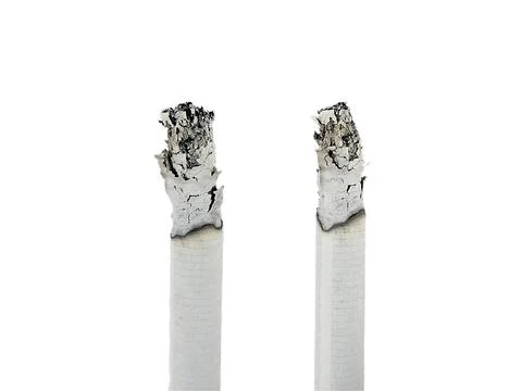 The cigarette isolated on a white background Stock Photos