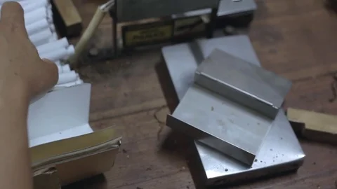 Cigarette Making Process Stock Footage 71517148