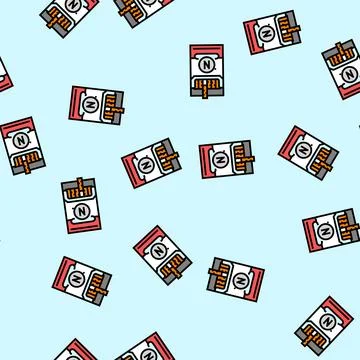 Cigarette nicotine vector seamless pattern Stock Illustration