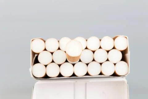 Cigarette pack closeup product studio Stock Photos