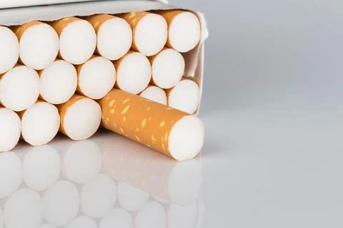 Cigarette pack closeup product studio Stock Photos