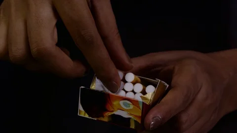 Cigarette from Pack Video stock 129333517