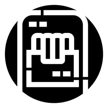 Cigarette pack icon with multiple cigarettes showing Stock Illustration