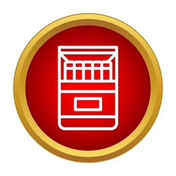 Cigarette pack icon presenting smoking and tobacco addiction concept Stock Illustration