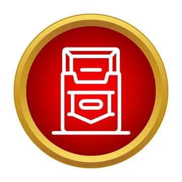 Cigarette pack icon representing smoking habit and addiction Stock Illustration